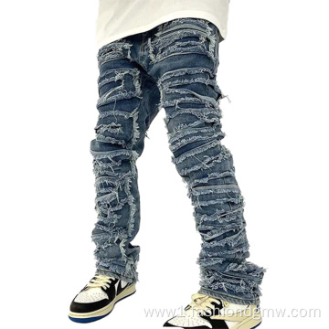 Custom Ripped Distressed Washed Jeans Pants